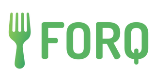 Forq logo: a green fork next to the word Forq